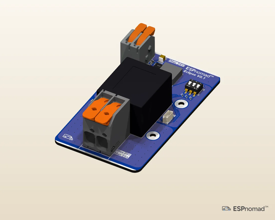 Eclipse board, angled view render